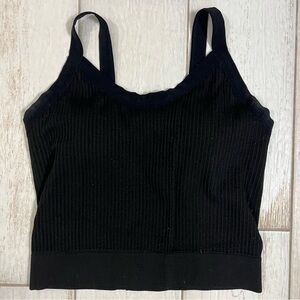UO Black Ribbed Cami